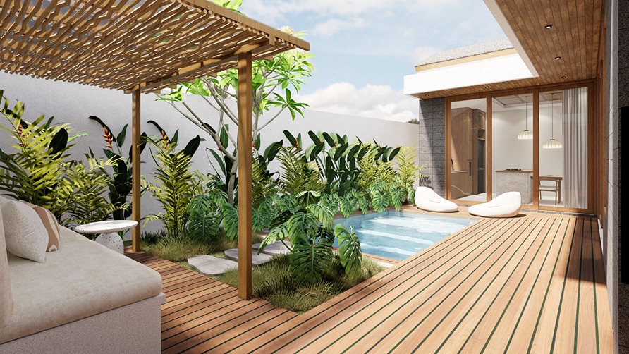 Villa Tropicale Moderne de Plain-Pied 1 Chambre – Lot 15 – Off-plan (VLNYG008A)
