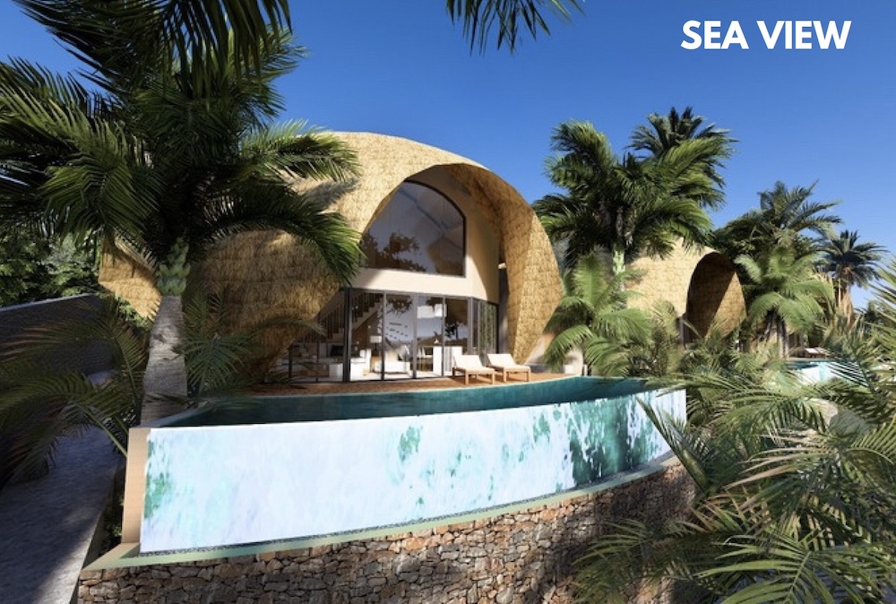 Villa de style balinais 3 chambres vue mer