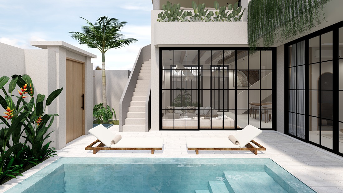 Villa Tropicale Moderne 2 Chambres à Bingin Lot 11A – Off-plan (VLBGN006A)