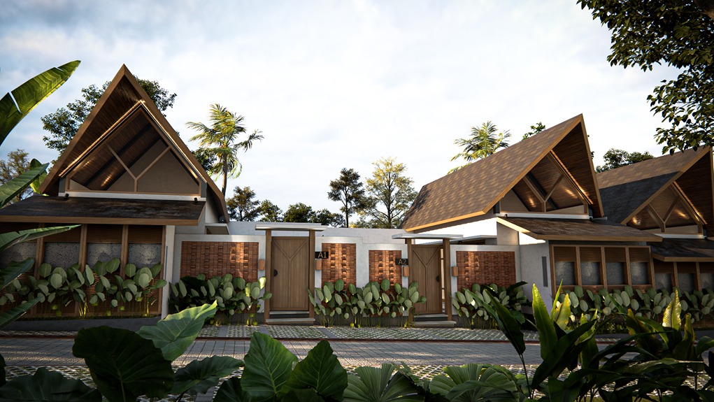 Villa 2 Chambres Moderne Tropicale d’Inspiration Balinaise Type 167 (VLUGS046A)